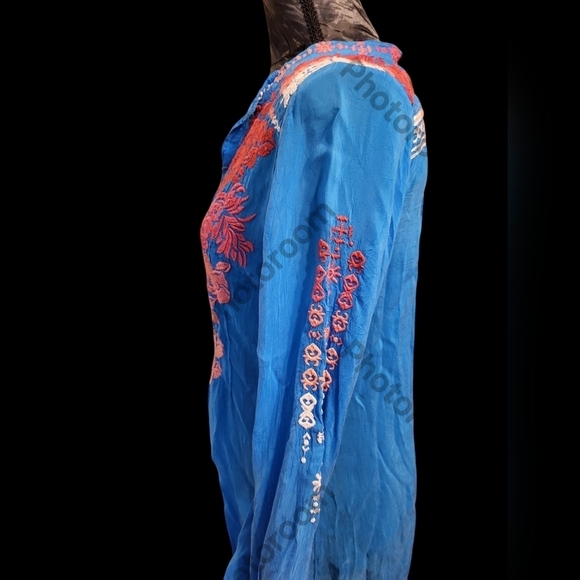 NWT Johnny Was Xs Embroidered, long sleeve tunic top - Picture 11 of 12